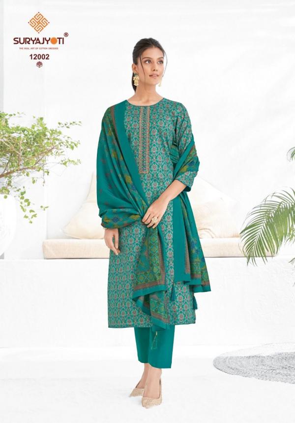 Suryajyoti Kalki Vol 12 Jam Satin Dishchared Printed Dress Material